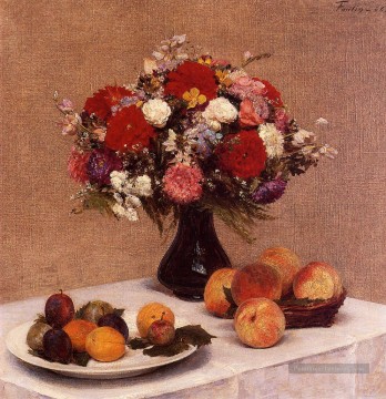 Fleurs et fruits Henri Fantin Latour Peinture à l'huile
